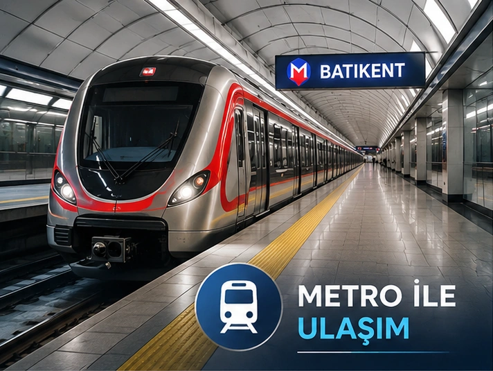 Metro ile ulaşımı anlatan tanıtım görseli